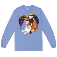 Colony Blue holy night jesus birth Long Sleeve Tee - Zillion Design Studio
