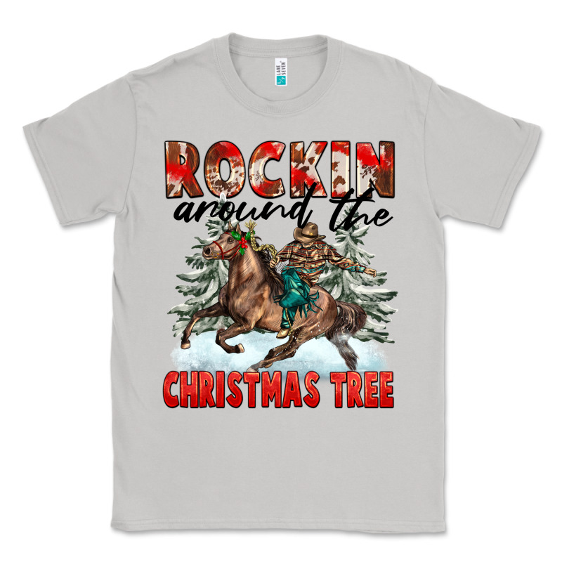Rockin Around The Christmas Tree Rodeo Classic Tee by FaDigitalArtStudio | Teevron
