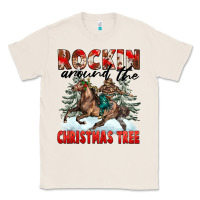 Natural Rockin Around The Christmas Tree Rodeo Classic Tee - FaDigitalArtStudio