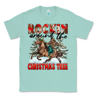 Seafoam Rockin Around The Christmas Tree Rodeo Classic Tee - FaDigitalArtStudio