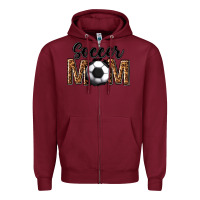 Burgundy soccer mom Zipper Hoodie - texasbilliewilder