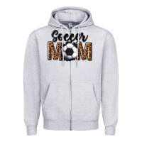 Heather Grey soccer mom Zipper Hoodie - texasbilliewilder