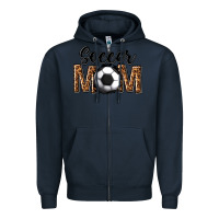 Navy soccer mom Zipper Hoodie - texasbilliewilder