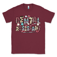 Burgundy dental assistant Classic Tee - Zillion Design Studio