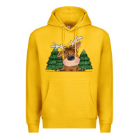 Lemon Personalized Christmas deer Premium Hoodie - MaliasSmallBusiness