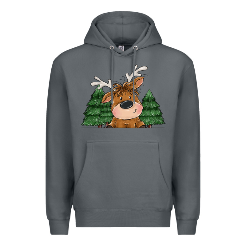 Personalized Christmas Deer Premium Hoodie by MaliasSmallBusiness | Teevron