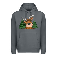 Rock Personalized Christmas deer Premium Hoodie - MaliasSmallBusiness