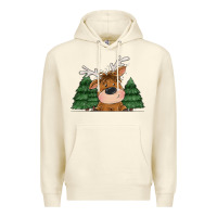 Sandshell Personalized Christmas deer Premium Hoodie - MaliasSmallBusiness