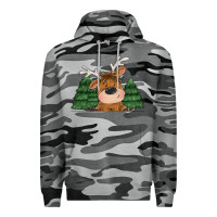 Slate Camo Personalized Christmas deer Premium Hoodie - MaliasSmallBusiness