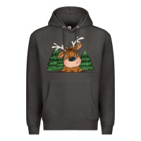 Smoke Personalized Christmas deer Premium Hoodie - MaliasSmallBusiness
