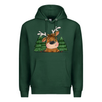 Sports Green Personalized Christmas deer Premium Hoodie - MaliasSmallBusiness