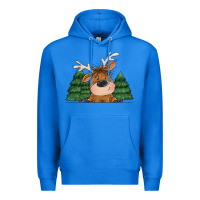 True Royal Personalized Christmas deer Premium Hoodie - MaliasSmallBusiness