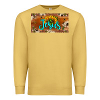Antique Gold jesus Premium Sweatshirt - JahusDesignShop