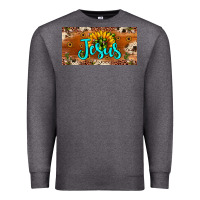 Charcoal Heather jesus Premium Sweatshirt - JahusDesignShop