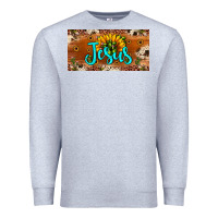 Heather Grey jesus Premium Sweatshirt - JahusDesignShop