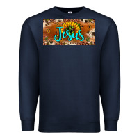 Navy jesus Premium Sweatshirt - JahusDesignShop