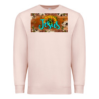 Pale Pink jesus Premium Sweatshirt - JahusDesignShop