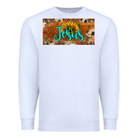 White jesus Premium Sweatshirt - JahusDesignShop