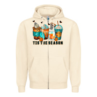 Sandshell tis' the season basketball coffee cups Zipper Hoodie - Zillion Design Studio