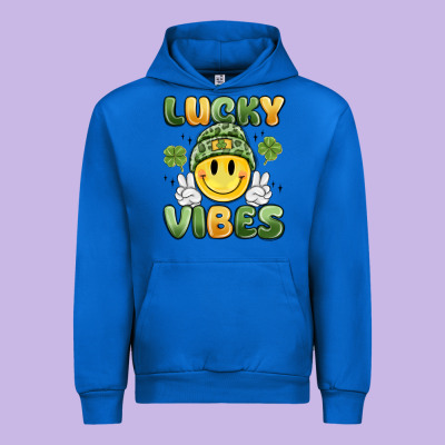 Lucky Vibes Urban Hoodie Designed By Maliassmallbusiness