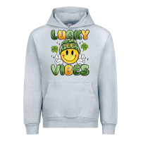 Heather Grey lucky vibes Urban Hoodie - MaliasSmallBusiness