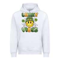 White lucky vibes Urban Hoodie - MaliasSmallBusiness