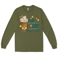 Army Green half human half coffee Long Sleeve Tee - texasbilliewilder
