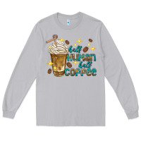 Moon Dust half human half coffee Long Sleeve Tee - texasbilliewilder