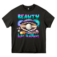 Asphalt Beauty Lies Within Heavy Core Tee - CowhideDigitalArt