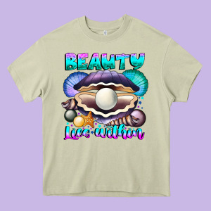 Beauty Lies Within Heavy Core Tee Designed By Cowhidedigitalart