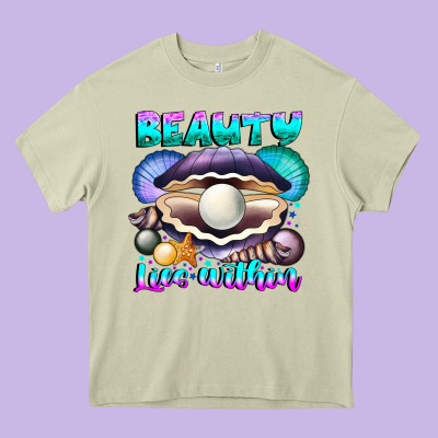 Beauty Lies Within Heavy Core Tee Designed By Cowhidedigitalart