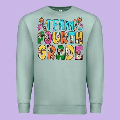 Team Fourth Grade Premium Sweatshirt Designed By Jahusdesignshop