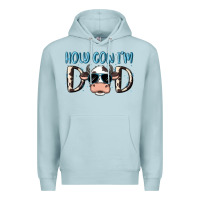 Blue Mist holy cow i'm dad Premium Hoodie - MaliasSmallBusiness