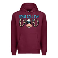 Burgundy holy cow i'm dad Premium Hoodie - MaliasSmallBusiness