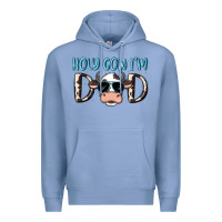 Colony Blue holy cow i'm dad Premium Hoodie - MaliasSmallBusiness