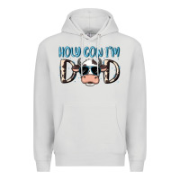 Dove Grey holy cow i'm dad Premium Hoodie - MaliasSmallBusiness