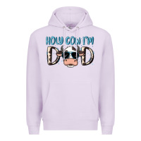 Lilac holy cow i'm dad Premium Hoodie - MaliasSmallBusiness