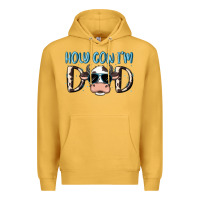 Mustard holy cow i'm dad Premium Hoodie - MaliasSmallBusiness
