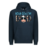 Navy holy cow i'm dad Premium Hoodie - MaliasSmallBusiness