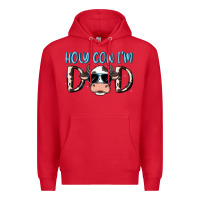 Red holy cow i'm dad Premium Hoodie - MaliasSmallBusiness