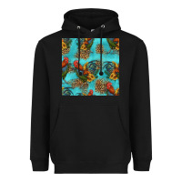 Black rooster and sunflowers seamless pattern Heavyweight Hoodie - HRA Design Shop