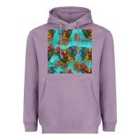 Lavender rooster and sunflowers seamless pattern Heavyweight Hoodie - HRA Design Shop