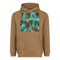 Toasted Coconut rooster and sunflowers seamless pattern Heavyweight Hoodie - HRA Design Shop