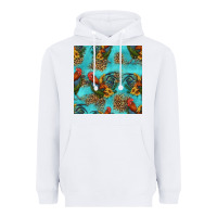White rooster and sunflowers seamless pattern Heavyweight Hoodie - HRA Design Shop