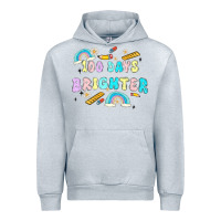 Heather Grey 100 days brighter Urban Hoodie - MaliasSmallBusiness
