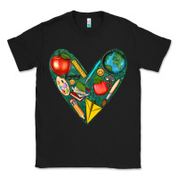 Black teacher  heart Classic Tee - texasbilliewilder