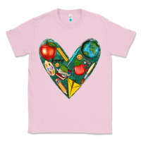 Bubblegum Pink teacher  heart Classic Tee - texasbilliewilder