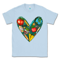 Dusty Blue teacher  heart Classic Tee - texasbilliewilder