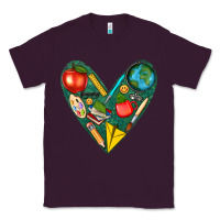 Plum teacher  heart Classic Tee - texasbilliewilder
