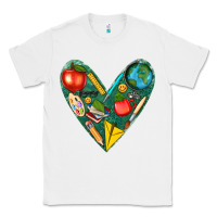 White teacher  heart Classic Tee - texasbilliewilder